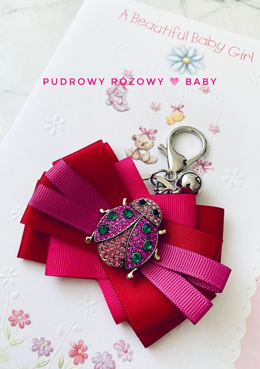 Akcesoria pozostałe Czerwona Kokardka Brelok do wózka New