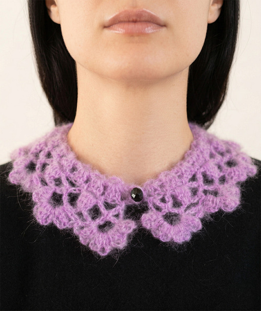 Akcesoria pozostałe Moherowy kołnierzyk - pastelowy fiolet