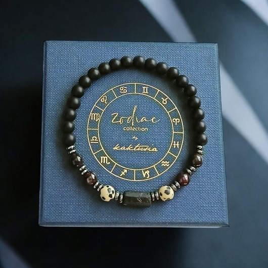 biżuteria męska SKORPION - zodiac collection - bransoletka na gumce