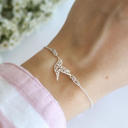 bransoletki srebrne Bransoletka Koliber - Prezent dla Niej