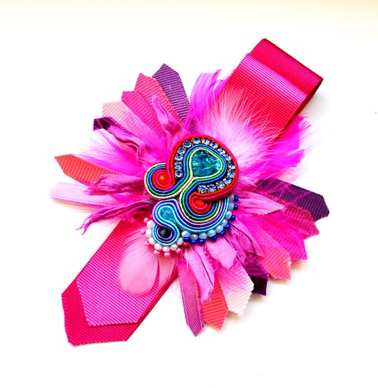 broszki Sutaszowa broszka JAIPUR BLUE