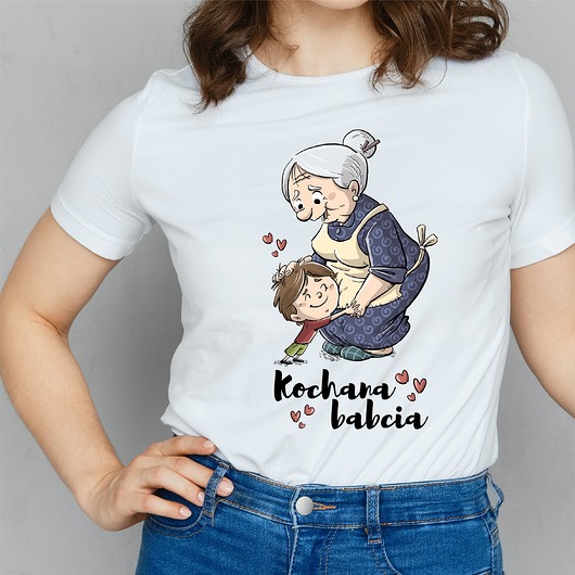t-shirt damskie Koszulka damska  Kochana babcia