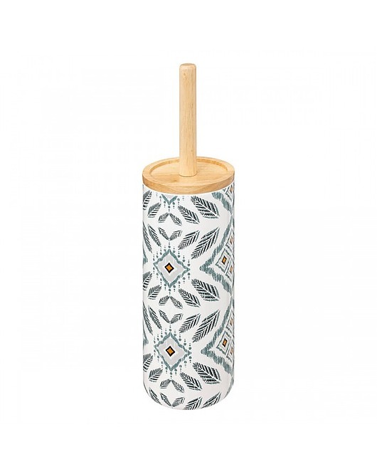 dodatki - łazienka - różne Szczotka Toaletowa z Pojemnikiem Ceramicznym Liza Blue 10,5 cm