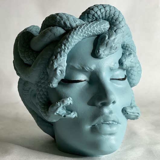 doniczki Osłonka doniczka głowa Gorgona rzeźba