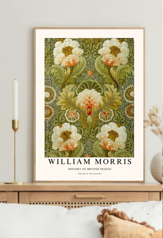 grafiki i ilustracje PLAKAT William Morris kwiaty