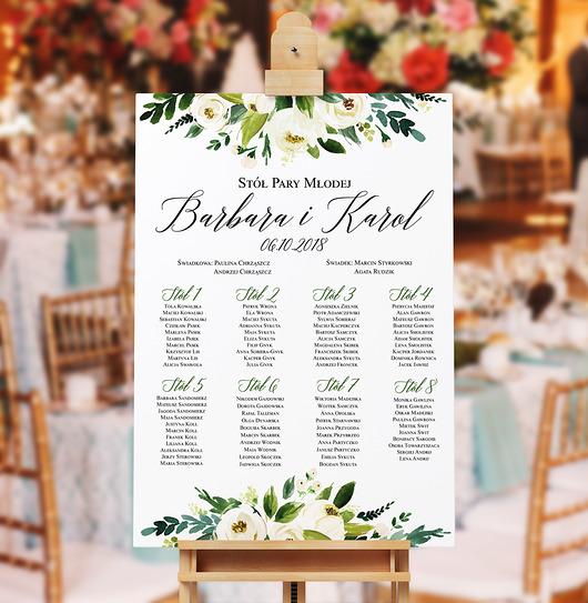 Ślub - inne Plakat / Obraz Plan Stołów - Ślub - Wesele