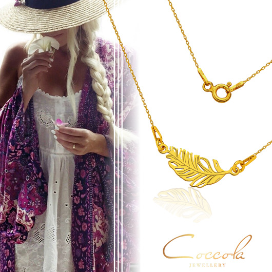 Naszyjnik z piórkiem - srebro 925 Coccola JEWELLERY
