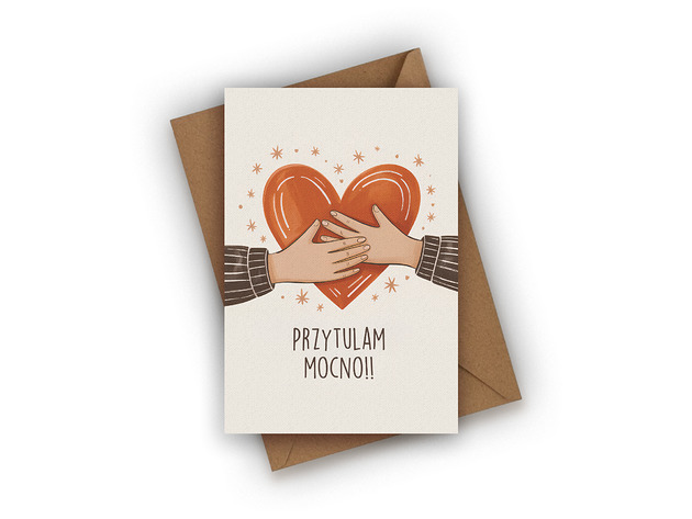 kartki okolicznościowe - wydruki Kartka okolicznościowa- Przytulam mocno!