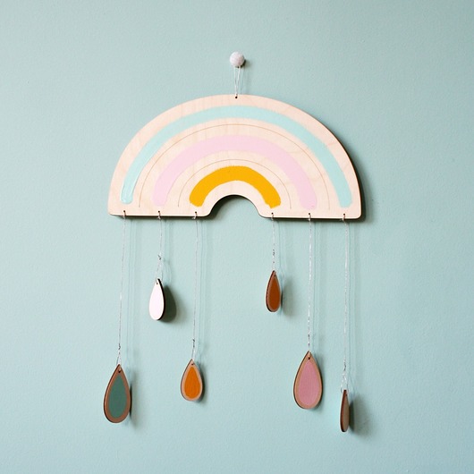 karuzele i girlandy do łóżeczka Tęcza jak malowana - dekoracja do pokoju dziecka