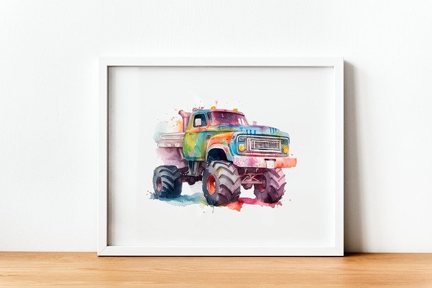 obrazy i plakaty do pokoju dziecięcego Plakat Monster Truck P195