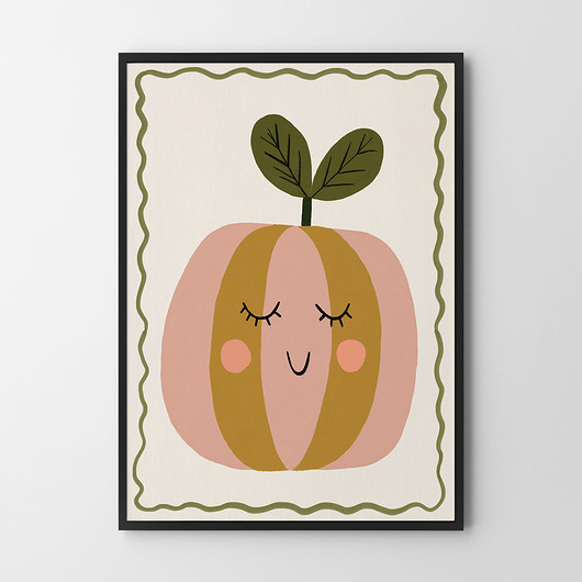 obrazy i plakaty do pokoju dziecięcego Dynia - plakat dla dzieci pokój dziecka