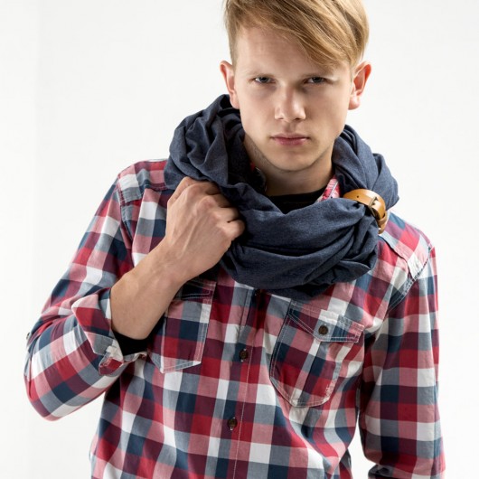 Dzianinowy Komin XXL 2x większy NAVY MELANGE CADOaccessories