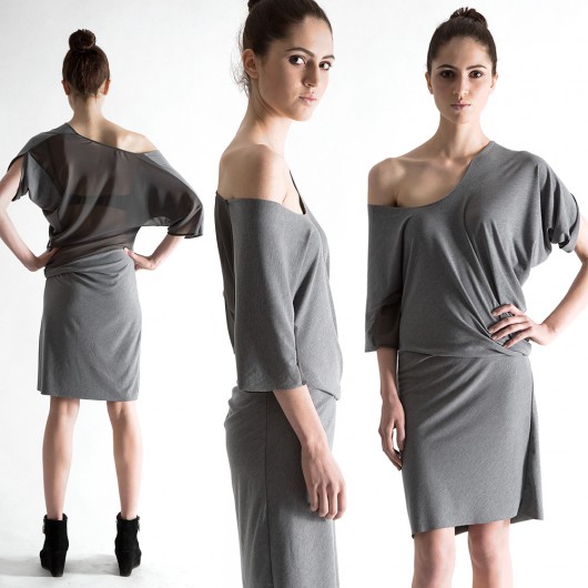 Tunika Sukienka Bluzka GRAY MELANGE CADOaccessories