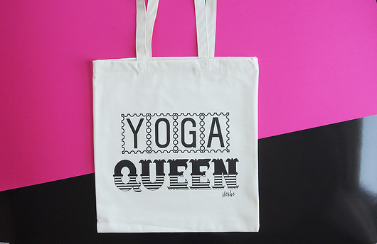 Yoga queen,  bawełniana torba Sowia Aleja