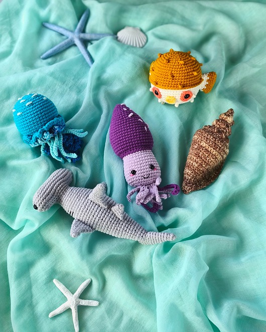 misie i maskotki Zestaw morskich zwierząt (5 szt), Gra edukacyjna, Prezent dla dziecka