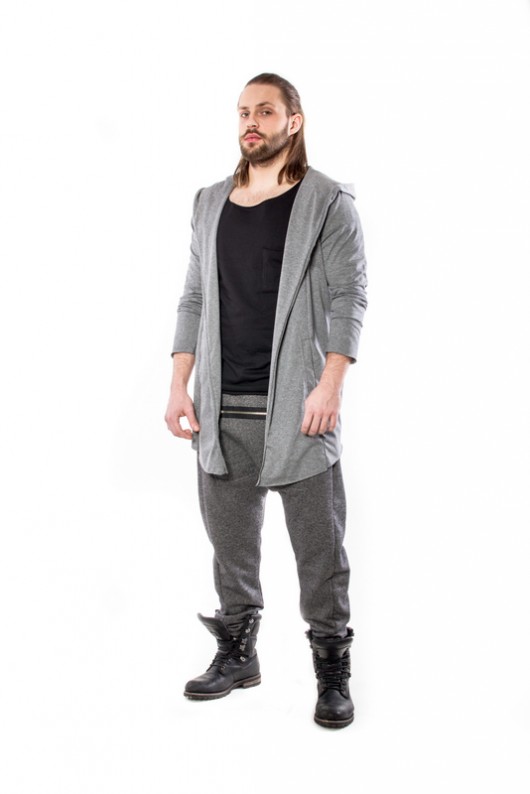 Basic Grey Cardigan L/XL STREETCODE
