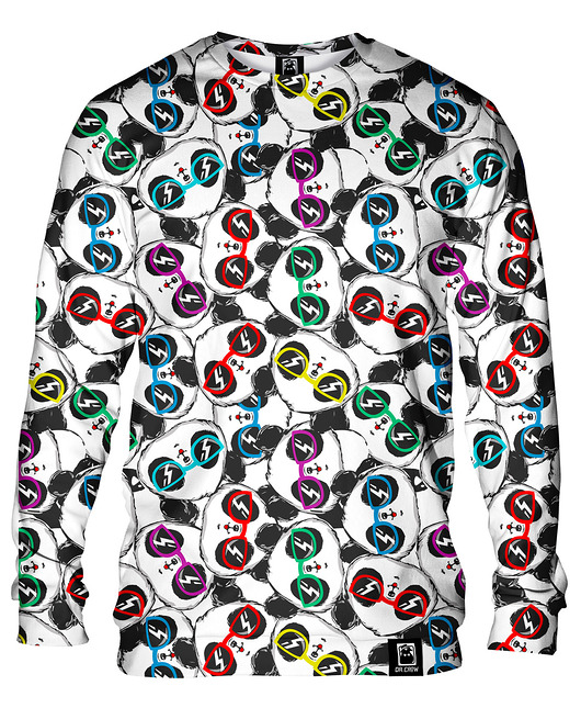 bluzy męskie Bluza Bez Kaptura Męska DR.CROW Pandy