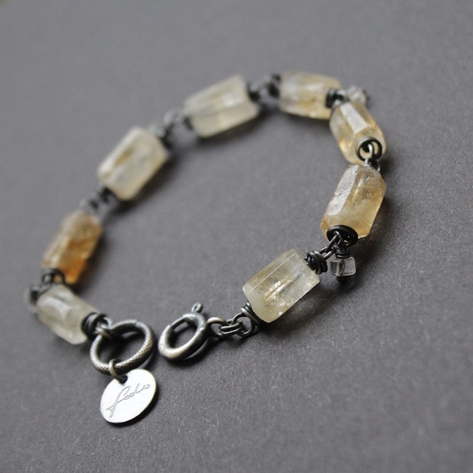 bransoletki z kamieni naturalnych Szampański cytryny