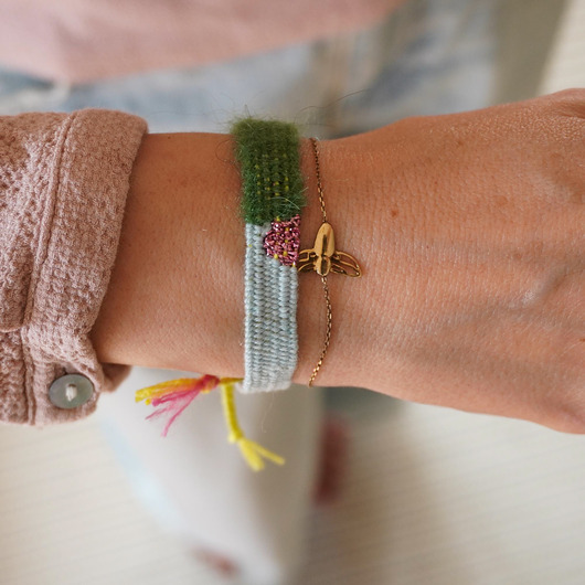 bransoletki na sznurku Wąska bransoletka handmade wiązana na supełek