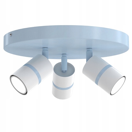 lampy do pokoju dziecka Chłopięca lampa sufitowa typu spot niebieska