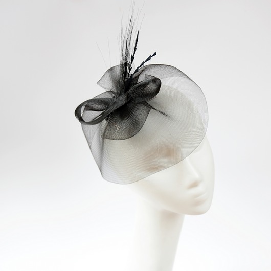 Fascynator crin black umodystki
