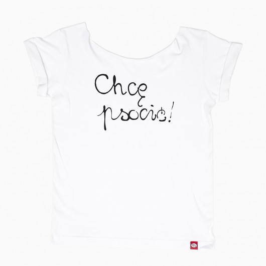 Chcę psocić! t-shirt / biały / L familove