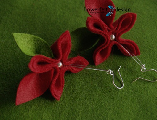 Malinowe z Oliwkowym FlowerFelt Design