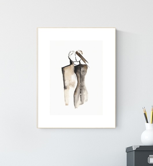grafika 21 x 30 cm wykonana ręcznie,abstrakcja Krystyna Siwek Art
