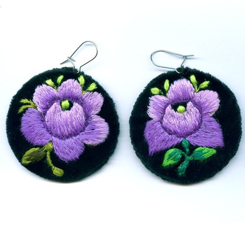 kolczyki Violette ROSA II na ludowo