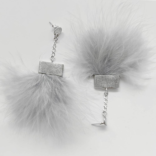 kolczyki z piórami PIÓRKO kolczyki