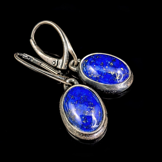 kolczyki srebrne Kolczyki srebrne lapisy lazuli