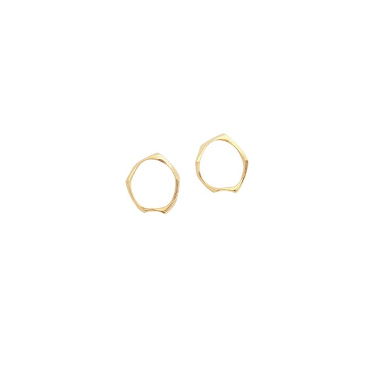 kolczyki srebrne Kolczyki srebrne WAVES Circle / gold earrings