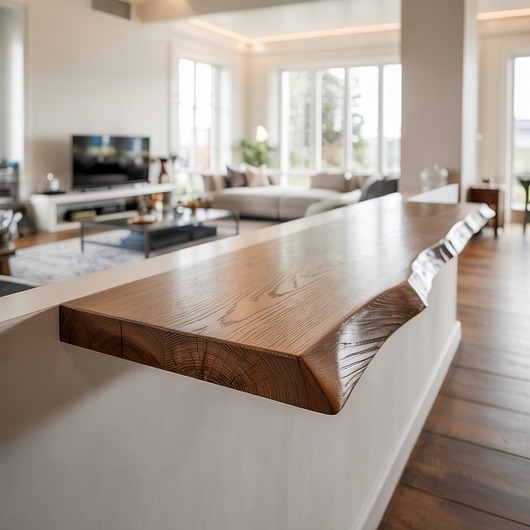 półki Półka ścienna z niewidocznym mocowaniem-  drewno dębowe