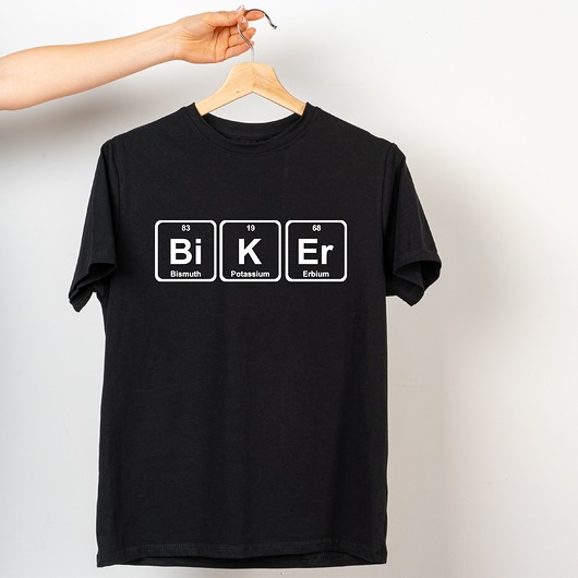 t-shirty męskie Koszulka męska czarna  z nadrukiem Biker