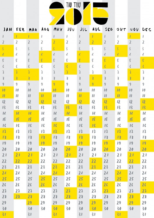 KALENDARZ 2015 Tiu Tiu pracownia rysunku