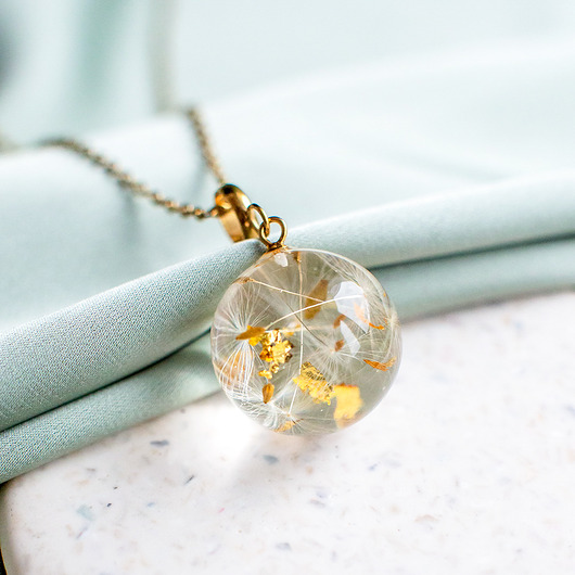 wisiory Wisiorek z rzęsek dmuchawca