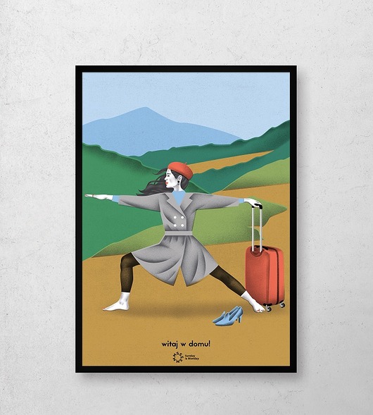 plakaty Witaj w domu! wojowniczka, PLAKAT JOGA