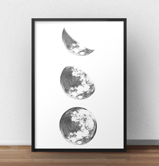 Plakat "3 fazy księżyca" - 50x70 scandiposter
