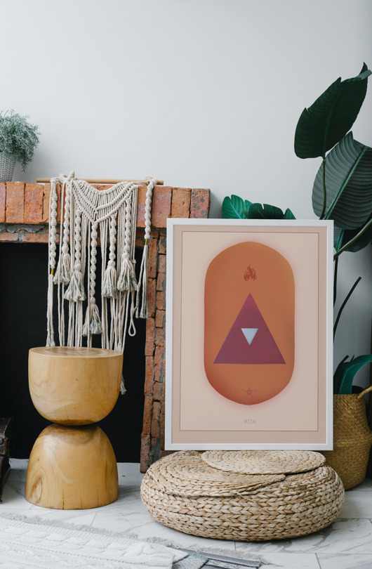 plakaty Plakat Pitta/ ayurveda / natura / ilustracja