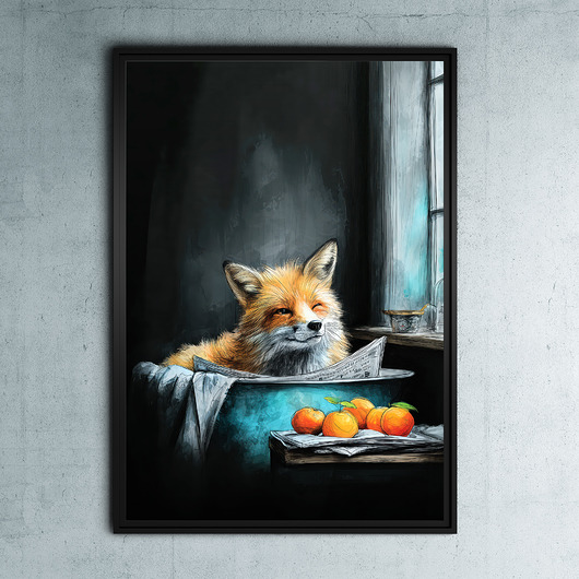plakaty Lisek w kąpieli - grafika na plakacie