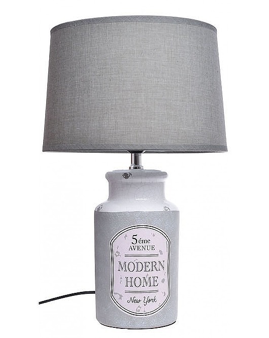 Lampa Porcelanowa New York Szara MIA home