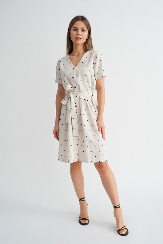 sukienki midi damskie Sukienka Jaśmin Dots XS/S