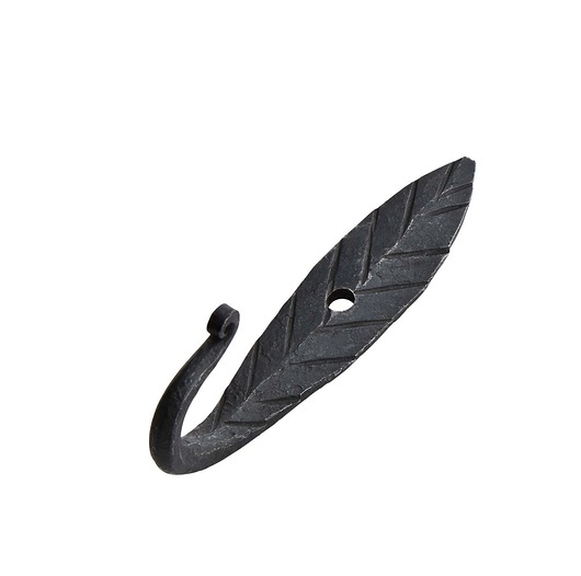 wieszaki Wieszak ścienny liść Algier czarny metal wysokość 7.5 cm