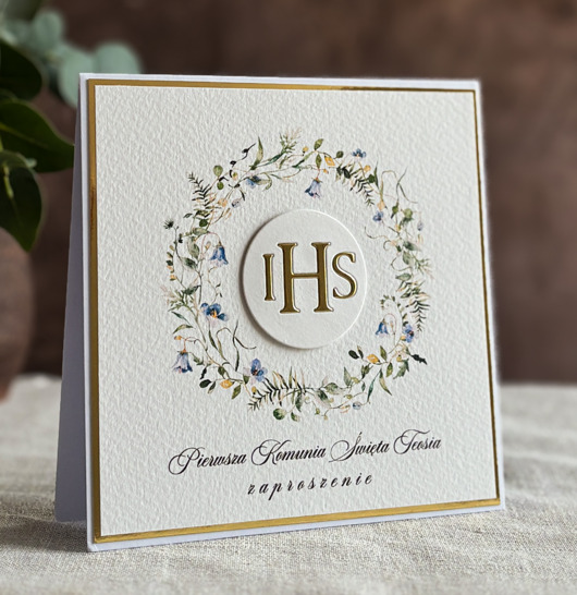 zaproszenia na komunię Zaproszenia na komunię, wzór 55B