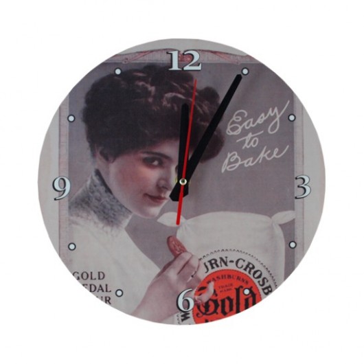 old CHeZZe siódmy (DUŻY 26 cm) Clock Wood Studio