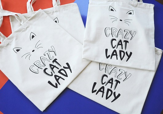 torby na zakupy Crazy cat lady, torba zakupowa