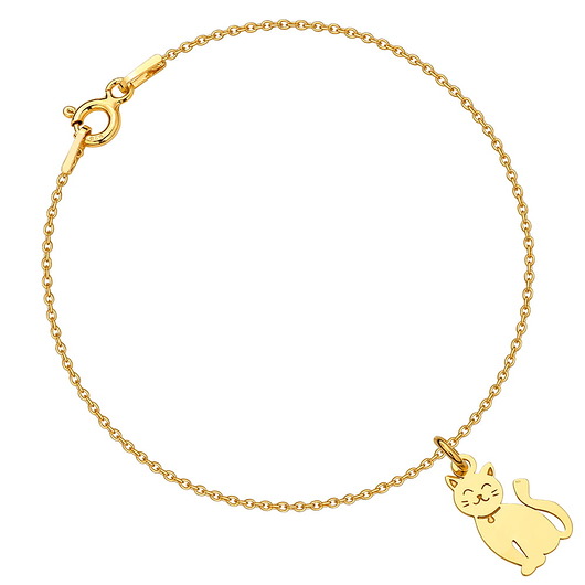 bransoletki złote Bransoletka z kotkiem