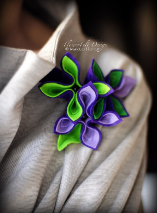 Zielenie i Fiolety FlowerFelt Design