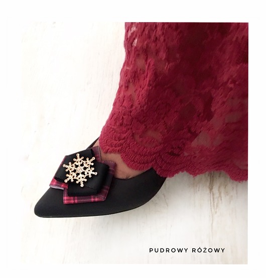 klipsy do butów Biżuteryjne  Klipsy do butów NEW Święta Mikołajki
