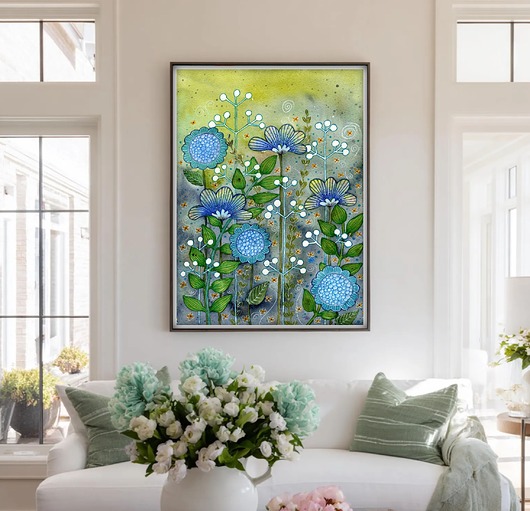 grafiki i ilustracje Łąka. Plakat